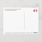 女の子だ!乳がんポストカード ポストカード (裏面)