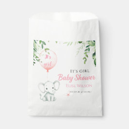 女の子だ！可愛い小さな象のベビー（風船あり） フェイバーバッグ