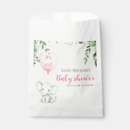 女の子だ！可愛い小さな象のベビー（風船あり） フェイバーバッグ