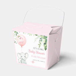 女の子だ！可愛い小さな象のベビー（風船あり） フェイバーボックス