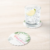 女の子だ！可愛い小さな象のベビー（風船あり） ペーパーコースター (インサイチュ)