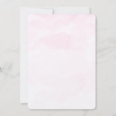 女の子だ！可愛い小さな象のベビー（風船あり） 招待状 (裏面)