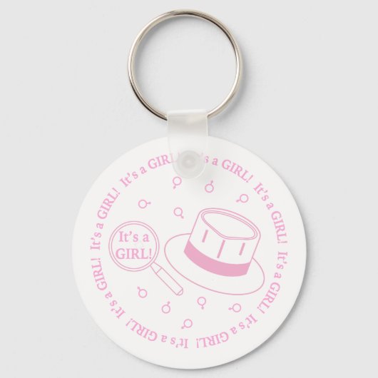 女の子だ！告知 キーホルダー (正面)