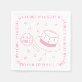 女の子だ!告知 スタンダードカクテルナプキン