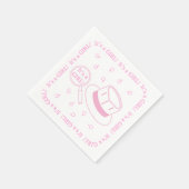 女の子だ！告知 スタンダードカクテルナプキン (角)