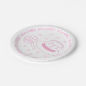 女の子だ！告知 ペーパープレート (アングル)