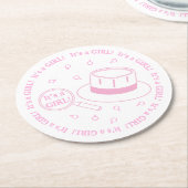 女の子だ！告知 ラウンドペーパーコースター (アングル)