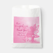 女の子だ！妖精のキノコと花の赤ちゃんシャワー フェイバーバッグ (正面)