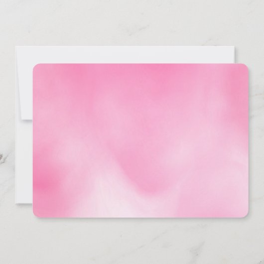 女の子だ!妖精のキノコと花の赤ちゃんシャワー 招待状 (裏面)