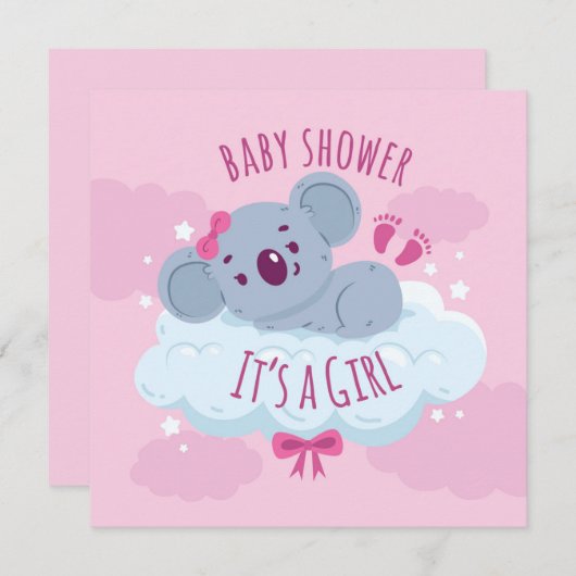 女の子だ 招待状 (正面/裏面)