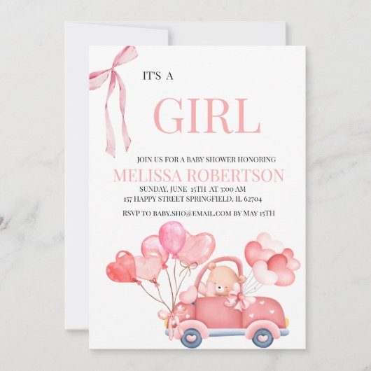 女の子だ! 招待状 (正面)