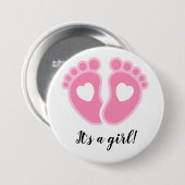 「女の子だ！」 [新しい父]ボタン 缶バッジ (正面&裏面)