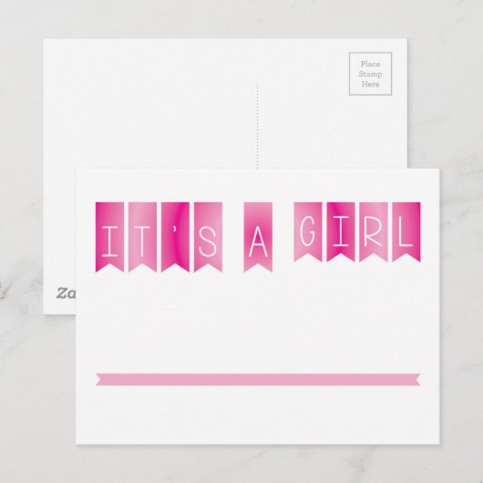 女の子だ 案内ポストカード (正面/裏面)