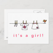 女の子だ 案内ポストカード (正面/裏面)