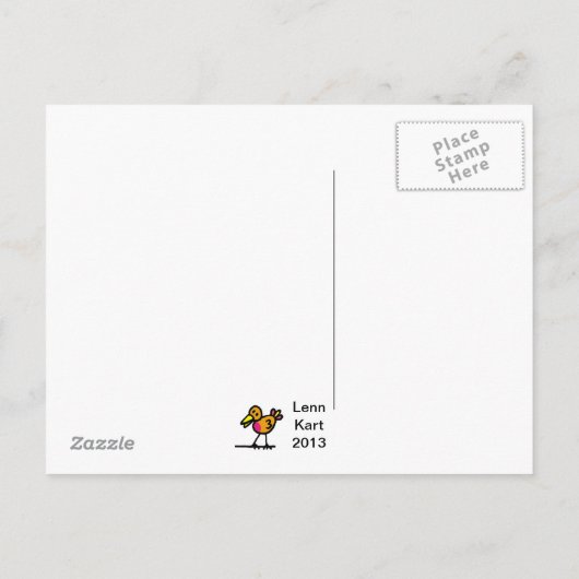 女の子だ 案内ポストカード (裏面)