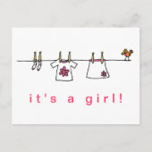 女の子だ 案内ポストカード (正面)