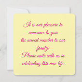 女の子だ！ 案内状 (裏面)