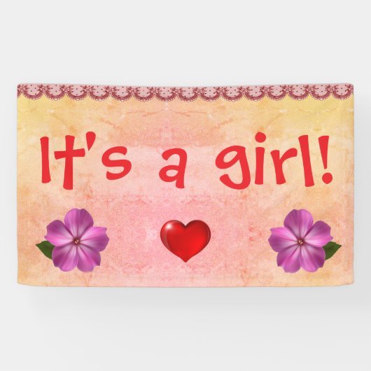 女の子だ！ 横断幕 (横)