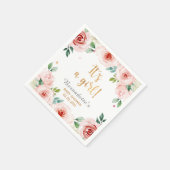 女の子だ！水カラーフローラベビーシャワーナプキン スタンダードカクテルナプキン (角)