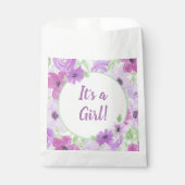 女の子だ!水彩フローラベビーシャワー フェイバーバッグ (正面)