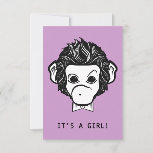 女の子だ！猿みたいなやつ 招待状 (正面)