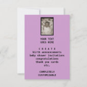 女の子だ！猿みたいなやつ 招待状 (裏面)