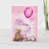 女の子だ！発表 招待状 (正面)