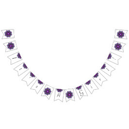 女の子だ!紫の曼荼羅 バンティングフラッグ