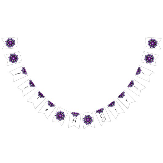 女の子だ！紫の曼荼羅 バンティングフラッグ (全)