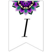 女の子だ！紫の曼荼羅 バンティングフラッグ (第3の旗)