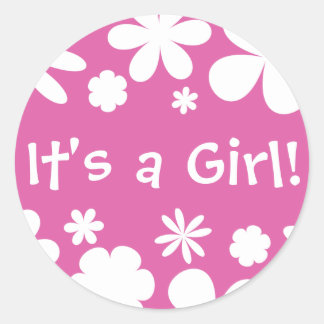 女の子だ！花火力封筒シール ラウンドシール