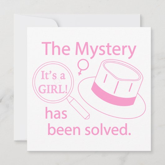 女の子だ！謎が解けた 招待状 (正面)