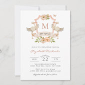 女の子だ!赤ちゃんシャワー 招待状 (正面)