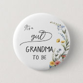 女の子だ!野カラフル花おばあちゃん 缶バッジ (正面)