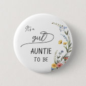 女の子だ！野カラフル花おばさん 缶バッジ (正面)