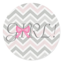 女の子だ！Bowテーマのステッカー