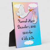 女の子だ – Stork Keepsake Platーク フォトプラーク (側面)