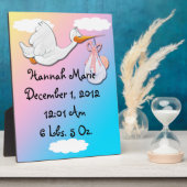 女の子だ – Stork Keepsake Platーク フォトプラーク (側面)