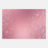 女の子っぽいゴージャスなバラ色の誕生日 ラッピングペーパーシート (正面3)