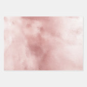 女の子っぽいゴージャスなバラ色の誕生日 ラッピングペーパーシート (正面)