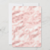 女の子っぽいゴージャスなピンクシルバーグリッターきらきらコンフェッティ 招待状 (裏面)