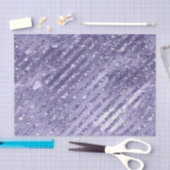 女の子っぽいゴージャス パープル グリッター ストライプ 誕生日 薄葉紙 (クラフト)