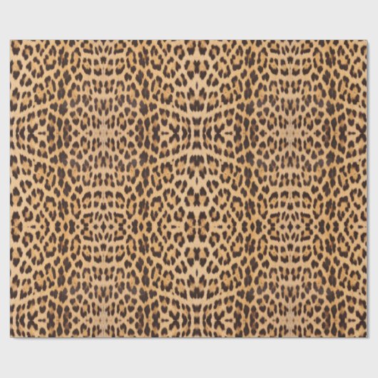 女の子っぽいチックなワイルドサファリパーティーレオパード柄 ラッピングペーパー (フラット)