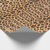 女の子っぽいチックなワイルドサファリパーティーレオパード柄 ラッピングペーパー (角)