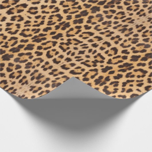 女の子っぽいチックなワイルドサファリパーティーレオパード柄 ラッピングペーパー (角)