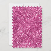 女の子っぽいピンクのストライプ 招待状 (裏面)