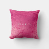女の子っぽい豪華でおしゃれなピンクの誕生日 クッション (正面)