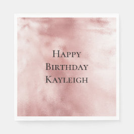 女の子っぽい豪華なバラ色の誕生日 スタンダードランチョンナプキン