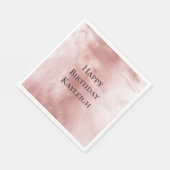 女の子っぽい豪華なバラ色の誕生日 スタンダードランチョンナプキン (角)