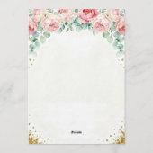 女の子です テディベアの招待状 招待状 (裏面)